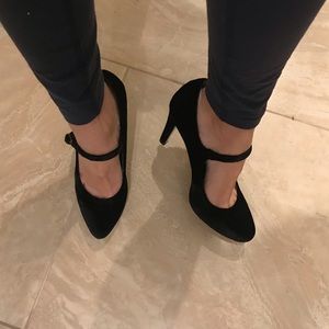 Velvet Banana Republic Black Mary Jane Heals
